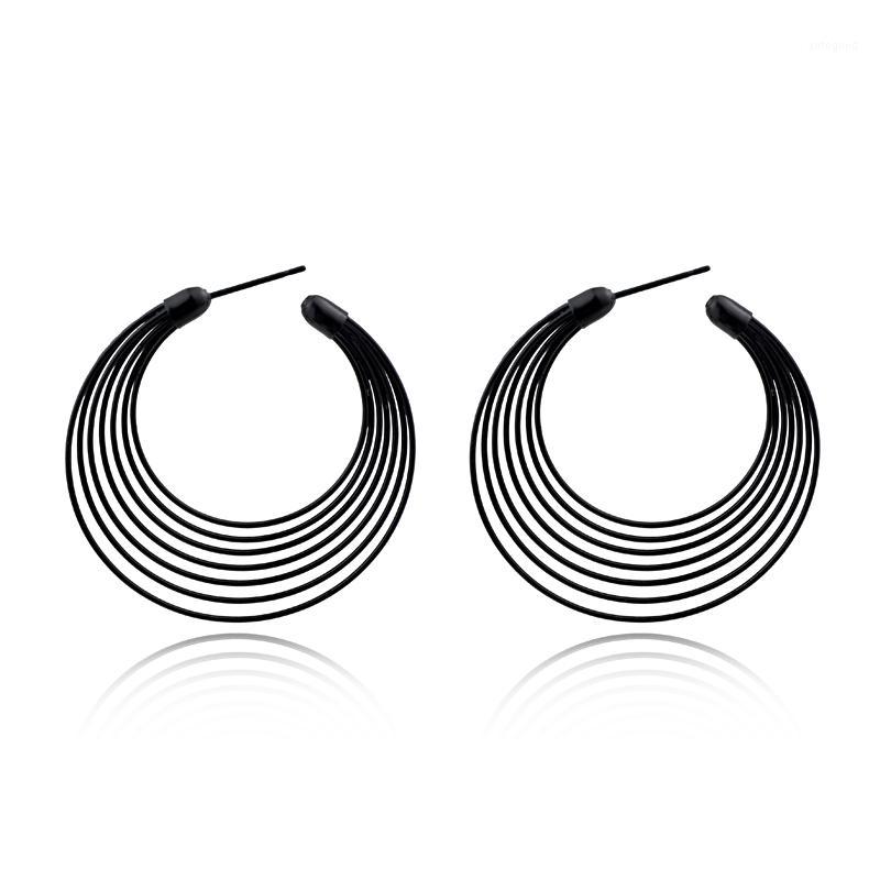 Hoop & Huggie 1Pair Personality Black Multi Layer Endless Circle Earrings For Women Simple Hollow Big Round Jewelry E395-21
Hoop & Huggie 1Pair Personality Black Multi Layer Endless Circle Earrings For Women Simple Hollow Big Round Jewelry E395-21