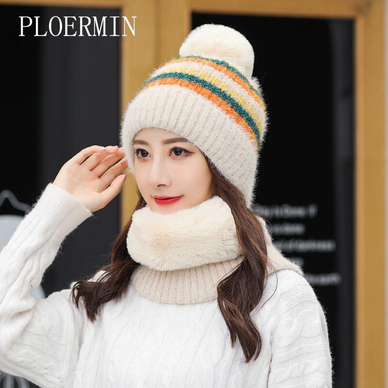 Brand New Winter Visor Hats Women Mixed Color Knit Beanie Skullies Hat Female Thick Velvet Hair Ball Warm Bonnet Caps Bib Set, Black
Brand New Winter Visor Hats Women Mixed Color Knit Beanie Skullies Hat Female Thick Velvet Hair Ball Warm Bonnet Caps Bib Set, Black