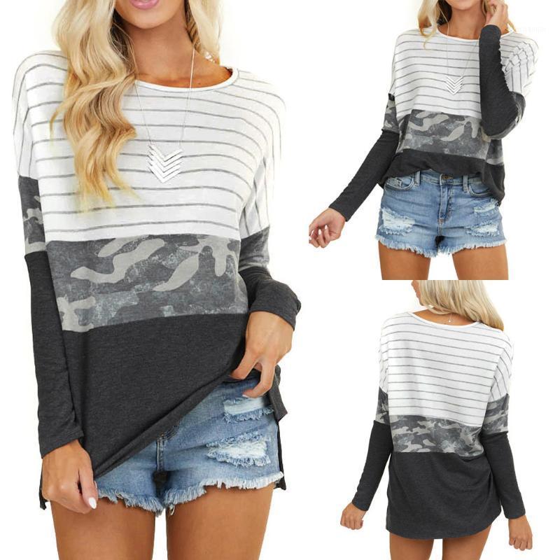 2020 Women's new striped camouflage stitching long-sleeved pullover top Long sleeve clothes Slim Fit Tops Casual Fashion Selling1
2020 Women's new striped camouflage stitching long-sleeved pullover top Long sleeve clothes Slim Fit Tops Casual Fashion Selling1