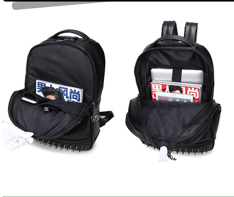 Fashion 3D Embossed Wolf Backpack bags Women Men Rivet unique whimsical Cool giris Bag For Teenagers Laptop Travel Bags fc004