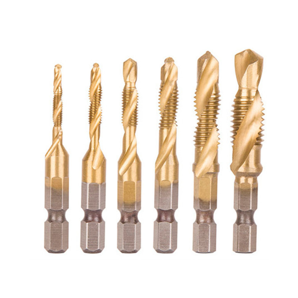 6pcs Thread Tap Set Self-Centering Hex Shank Spiral HSS Metric Tool Solid Rustproof Drill Bits M8 M10 Plug
6pcs Thread Tap Set Self-Centering Hex Shank Spiral HSS Metric Tool Solid Rustproof Drill Bits M8 M10 Plug