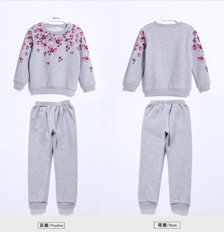 Girls Clothing Sets Spring Autumn Girl Sport Suits Floral Kids Suit Casual Tracksuit For Kids Children Clothing 2-8TX1019