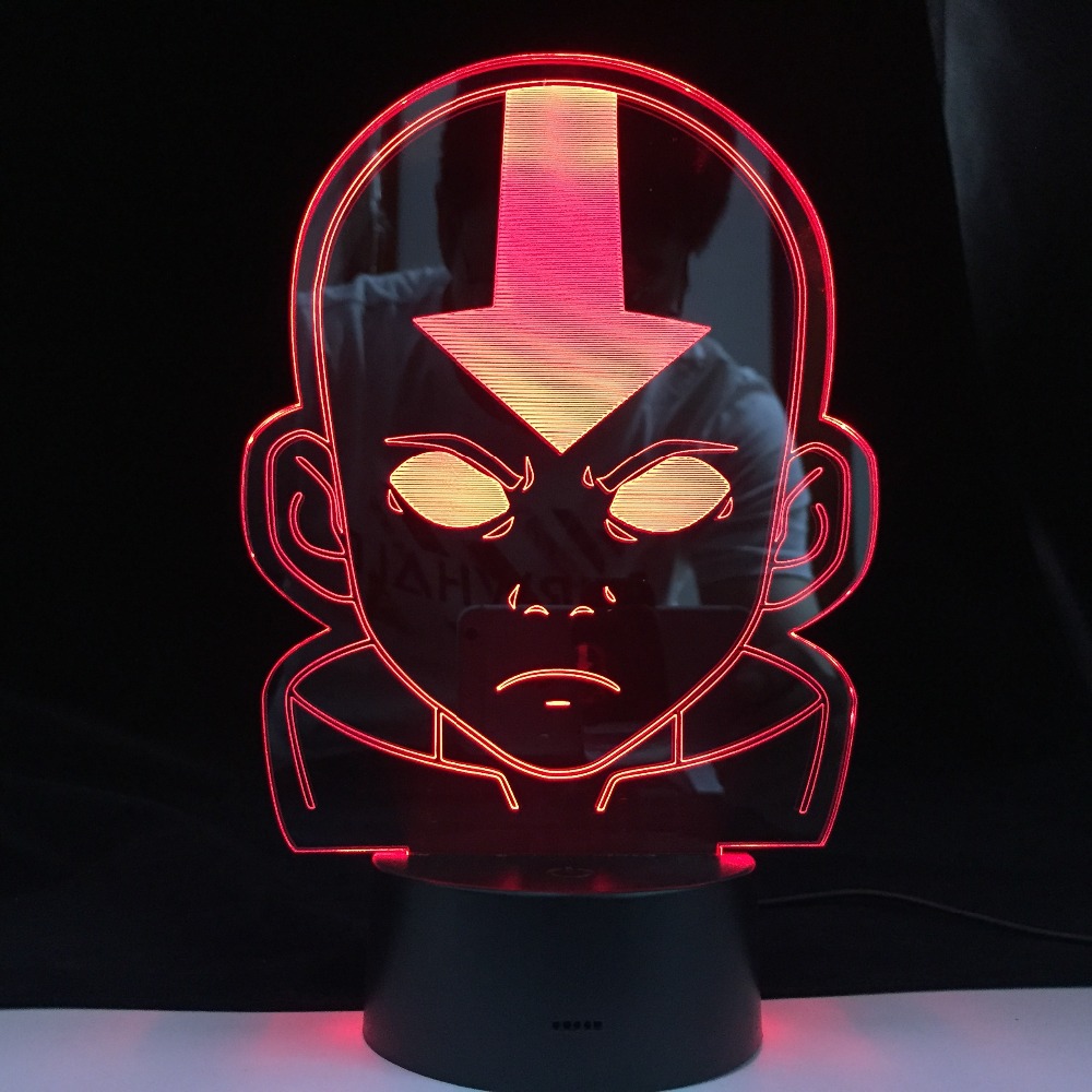 The Last Airbender Room 3D LED Night Light Coloful with Remote Touch Sensor for Decoration Cute Gift For Kids Gift Drop Bes
