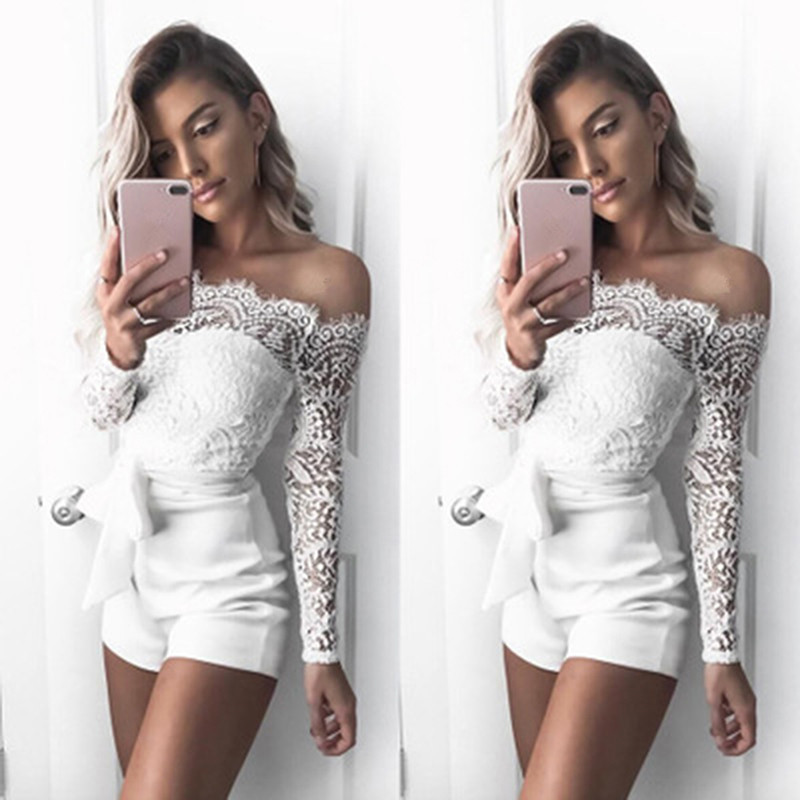 Summer New Women Lace Strapless Jumpsuit Bodycon Playsuit Ladies Clubwear Beach Party Solid Short Romper Sexy Mesh Overalls T200704, White
Summer New Women Lace Strapless Jumpsuit Bodycon Playsuit Ladies Clubwear Beach Party Solid Short Romper Sexy Mesh Overalls T200704, White