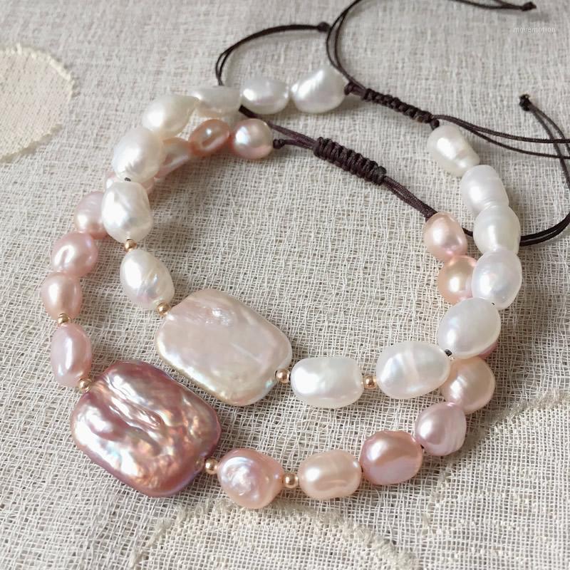 Natural Freshwater Pearl Bracelets Rectangle Baroque Pearl Charm Reiki Healing Real Pearls Beaded Strand Bracelets for Women1
Natural Freshwater Pearl Bracelets Rectangle Baroque Pearl Charm Reiki Healing Real Pearls Beaded Strand Bracelets for Women1