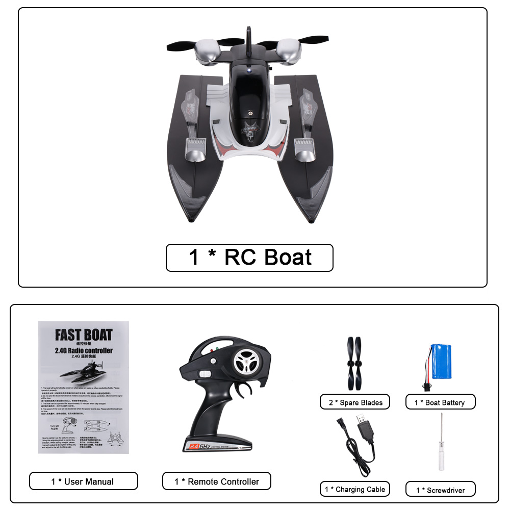 GoolRC FY616 RC Boat 2.4G Remote Control Racing Boat 20km/h High Speed 2CH Dual Motors Remote Control Boat Toys For Kid Adult, Black
GoolRC FY616 RC Boat 2.4G Remote Control Racing Boat 20km/h High Speed 2CH Dual Motors Remote Control Boat Toys For Kid Adult, Black
