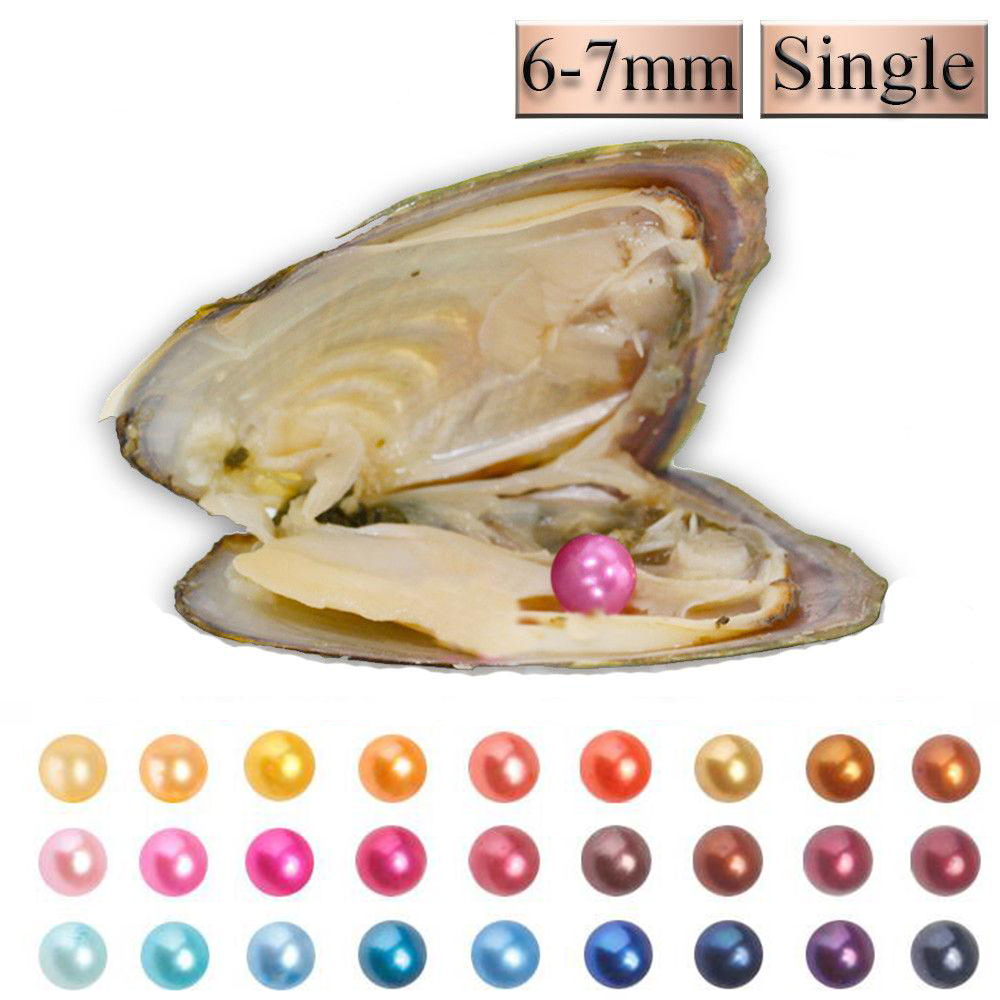 2020 DIY round Oyster Pearl 6-7mm 25 mix Color Freshwater Natural pearl Gift Jewelry Decorations Vacuum Packaging Wholesale Free shipping от DHgate WW