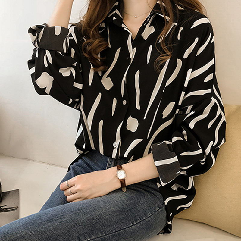Fashion Womens tops and Blouses Plus Size 3XL 4XL Striped Long Sleeve Shirt Women Blouses shirt Clothing Female 1182 40 T200502