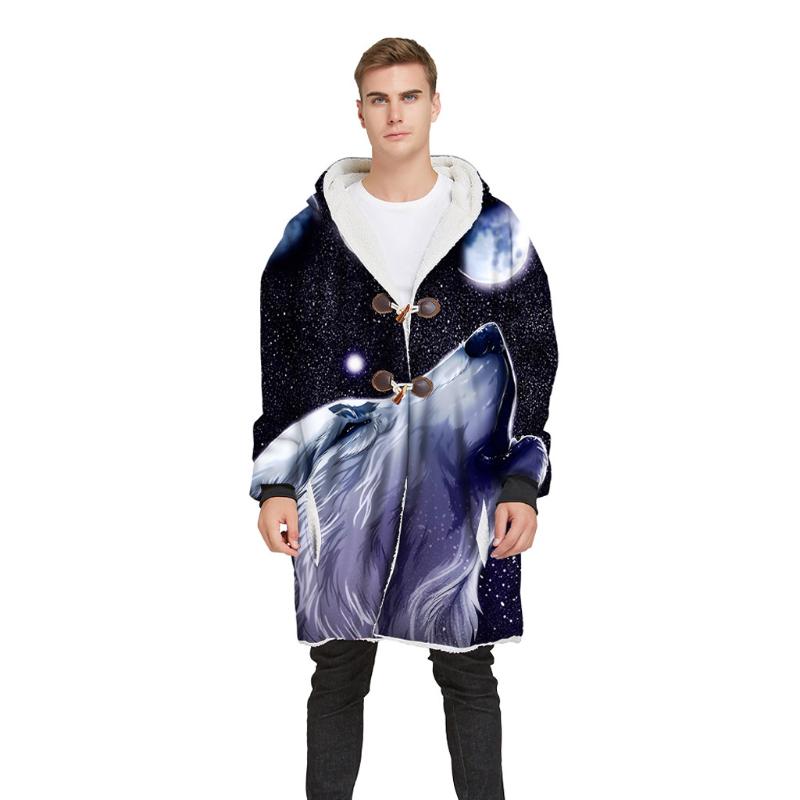 Mens Winter Long Hooded Horn Buckle Plus Velvet Thick 3d Printed Coat Top Blouse Autumn Winter Printed Long Sleeve, Black
Mens Winter Long Hooded Horn Buckle Plus Velvet Thick 3d Printed Coat Top Blouse Autumn Winter Printed Long Sleeve, Black