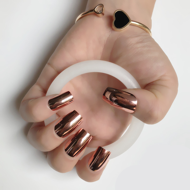 24pcs/kit Rusty red Long Square Flat head Press On Nails Mirror metal false nails Sexy Design long false nail sticker S26-12, Red embroidered colo
24pcs/kit Rusty red Long Square Flat head Press On Nails Mirror metal false nails Sexy Design long false nail sticker S26-12, Red embroidered colo