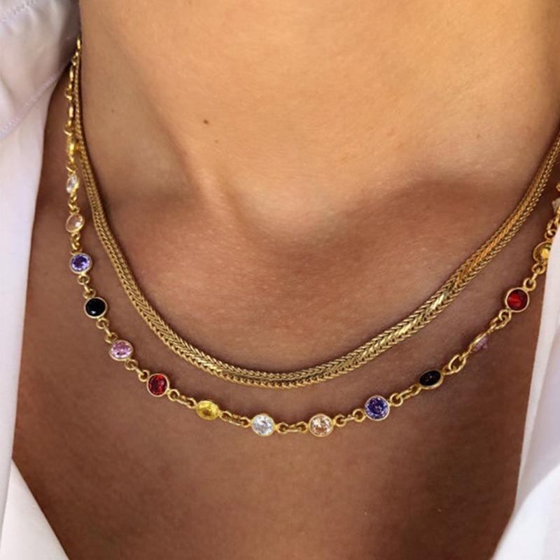 Choker Necklaces Jewelry Lovers Crystal Aesthetic Girl Silver Color Bohemia Necklace Multilayer Chain Women Collares
Choker Necklaces Jewelry Lovers Crystal Aesthetic Girl Silver Color Bohemia Necklace Multilayer Chain Women Collares