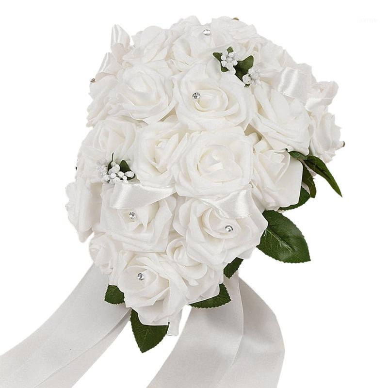 Artificial Silk Flowers Bouquet Foam Roses Wedding Bouquet Bridal Lace Decoration Pearls Wedding Flowers Drop Shipping1, White
Artificial Silk Flowers Bouquet Foam Roses Wedding Bouquet Bridal Lace Decoration Pearls Wedding Flowers Drop Shipping1, White