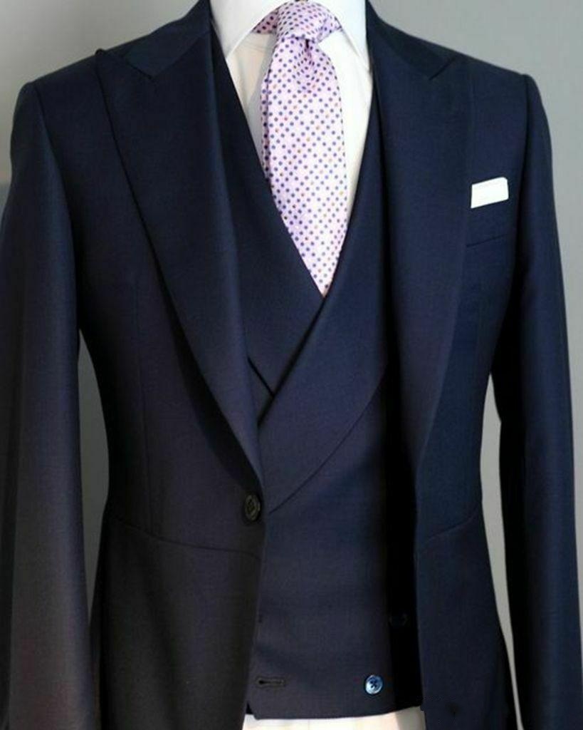 DARK NAVY Men's Wedding Suits Groom Best Man Party Tuxedos Tailored 3 Pieces NEW Formal Prom Suit (Jacket+Pants+Vest, Black
DARK NAVY Men's Wedding Suits Groom Best Man Party Tuxedos Tailored 3 Pieces NEW Formal Prom Suit (Jacket+Pants+Vest, Black