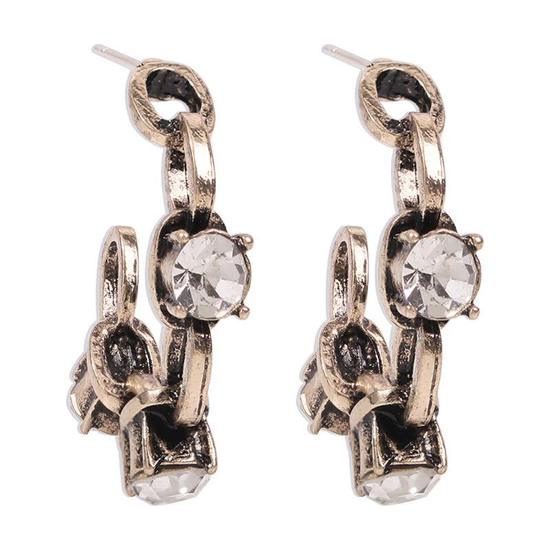 Fashion Retro Geometric Rhinestone Hoop Earrings For Women Steampunk Baroque Vintage Zircon Hoop Earrings Party Jewelry New Gift
Fashion Retro Geometric Rhinestone Hoop Earrings For Women Steampunk Baroque Vintage Zircon Hoop Earrings Party Jewelry New Gift