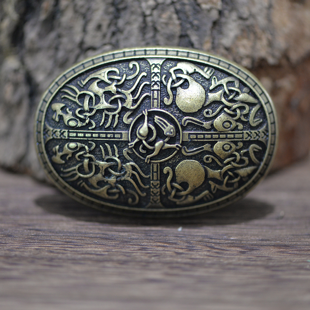 LANGHONG 10pcs Norse Viking Brooch Amulet fibula Brooches Sweden Scandinavian Viking brosch jewelry Talisman 201009