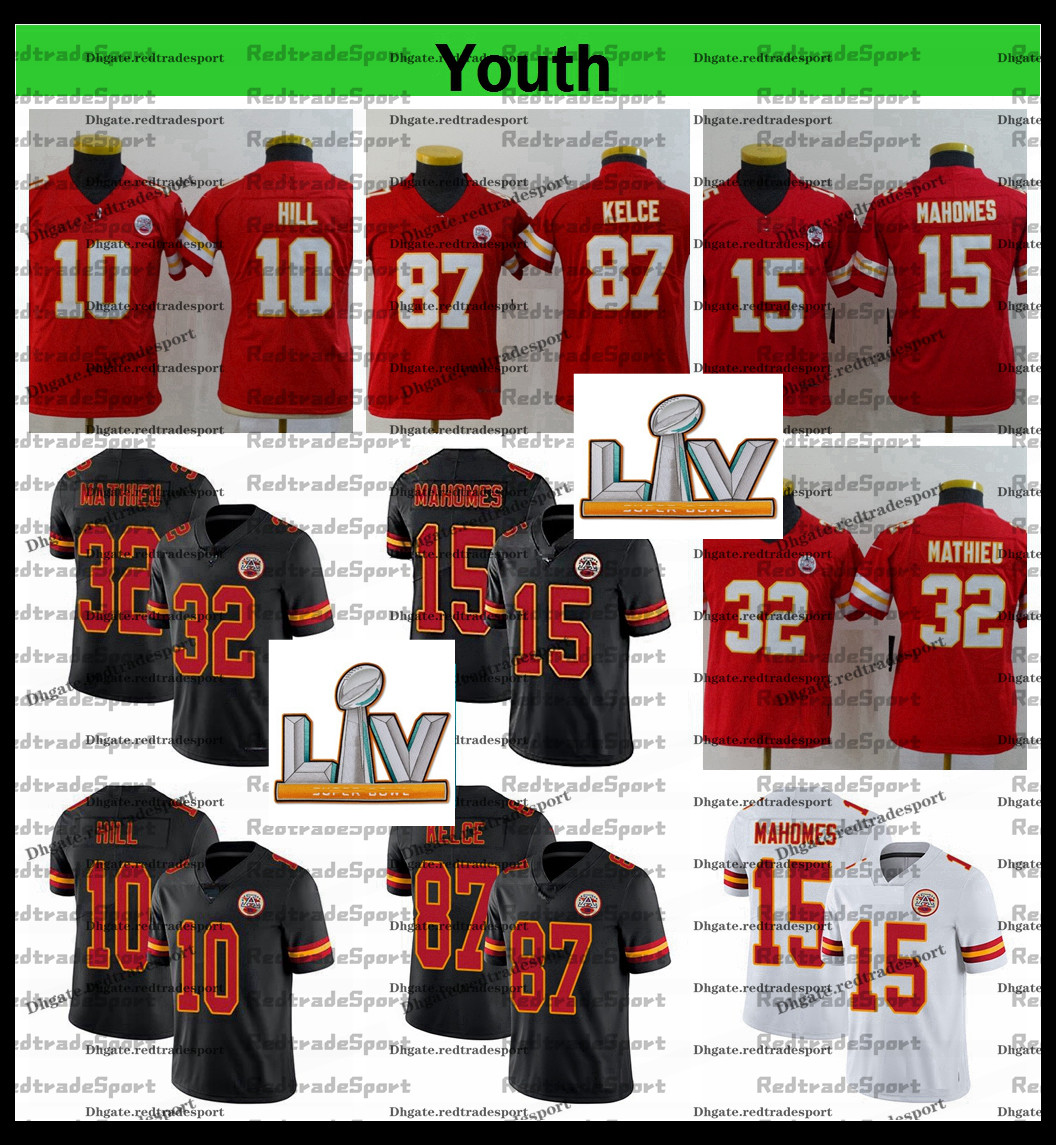 2021 SuperBowLV Patch Youth Kids 15 Patrick Mahomes 10 Tyreek Hill 87 Travis Kelce 32 Tyrann Mathieu Football Jerseys Black AC1, Kids red
2021 SuperBowLV Patch Youth Kids 15 Patrick Mahomes 10 Tyreek Hill 87 Travis Kelce 32 Tyrann Mathieu Football Jerseys Black AC1, Kids red