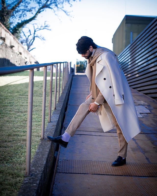 2021 Winter Long Coat Handsome Double Breasted Peaked Lapel Groom Groomsmen Prom Party Blazer Jacket Only One Piece