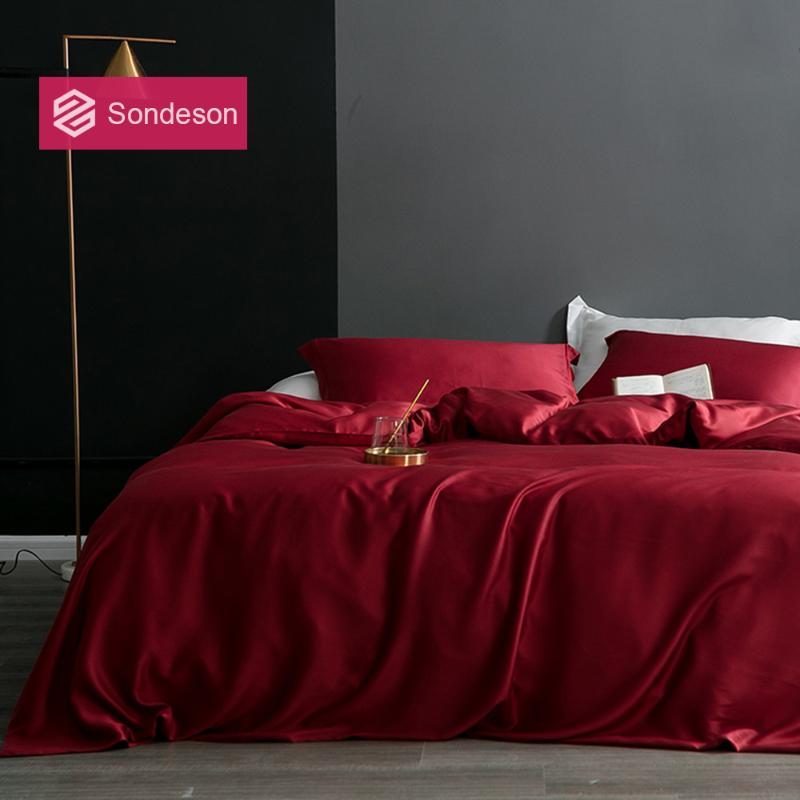 Sondeson Luxury Beauty 100% Silk Wine Red Bedding Set 25 Momme Silk Healthy Skin Duvet Cover Bed Linen Set King For Adult, 003
Sondeson Luxury Beauty 100% Silk Wine Red Bedding Set 25 Momme Silk Healthy Skin Duvet Cover Bed Linen Set King For Adult, 003