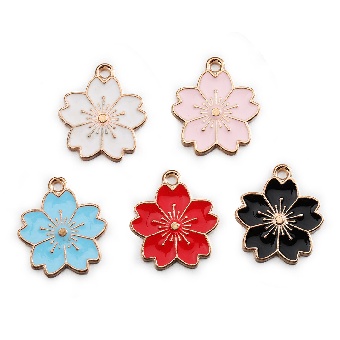 DIY Wholesales Cherry Blossom Alloy Decoration Pendant Accessories Multi-colors Rubber Band Earrings Hanger Holder
DIY Wholesales Cherry Blossom Alloy Decoration Pendant Accessories Multi-colors Rubber Band Earrings Hanger Holder