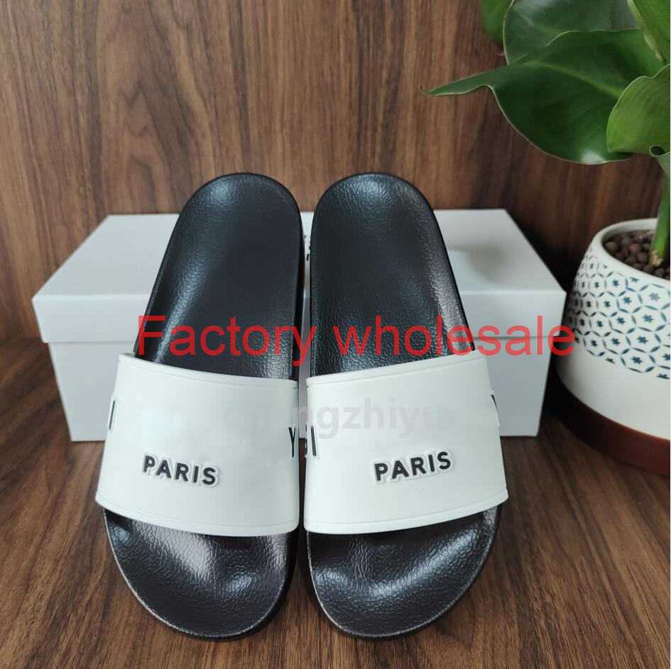2021 Top Quality Paris Fashion Mens Womens Summer Rubber Sandals Beach Slide Fashion Scuffs Slippers Indoor Shoes Size 36-45 With Box, Black
2021 Top Quality Paris Fashion Mens Womens Summer Rubber Sandals Beach Slide Fashion Scuffs Slippers Indoor Shoes Size 36-45 With Box, Black