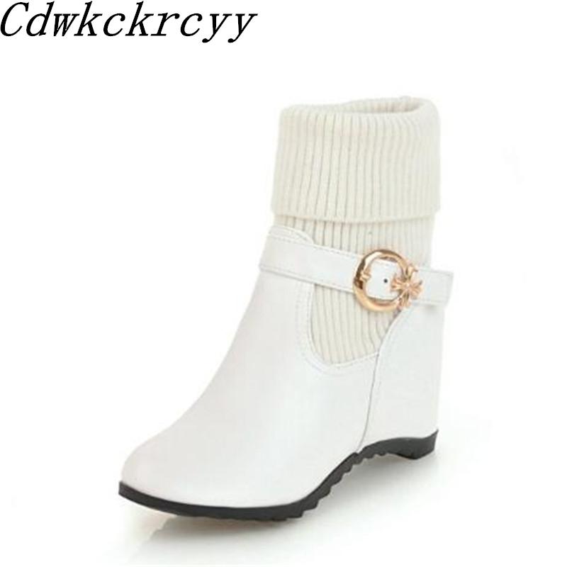 Women Boots winter New style College style lady Internal increase white Short boot Student Woolen sleeve Cashmere boots
Women Boots winter New style College style lady Internal increase white Short boot Student Woolen sleeve Cashmere boots