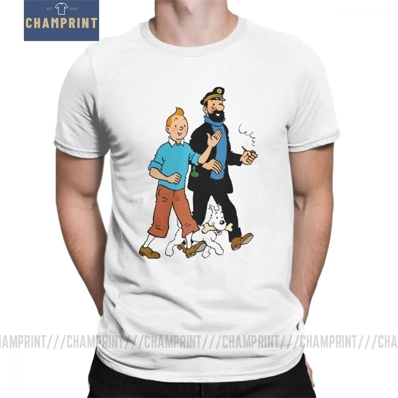 Tintin And Captain Haddock T Shirt for Men Cotton Casual T-Shirts Crew Neck The Adventures of Tintin Tee Short Sleeve Clothing Y200409, Khaki
Tintin And Captain Haddock T Shirt for Men Cotton Casual T-Shirts Crew Neck The Adventures of Tintin Tee Short Sleeve Clothing Y200409, Khaki