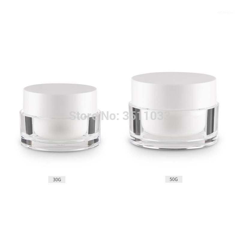 10PCS 30g 50g Round Classic White Acrylic Refillable Bottle Empty Cosmetic Double Deck Acrylic Cream Container Jar Beauty Vials1
10PCS 30g 50g Round Classic White Acrylic Refillable Bottle Empty Cosmetic Double Deck Acrylic Cream Container Jar Beauty Vials1