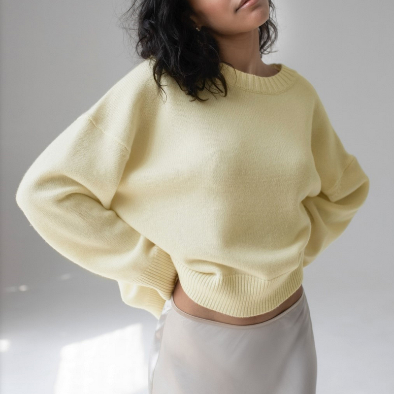 Wixra Ladies Knitted Sweater Women's Pullovers Knit Jumper Autumn Winter Basic Women Sweaters Soft Tops Knitwear 201017