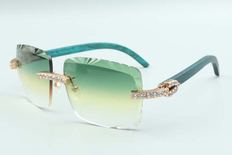 2021 Newest style cutting lens XL diamonds sunglasses 3524020, teal wooden temples glasses, size: 58-18-135 mm, White;black
2021 Newest style cutting lens XL diamonds sunglasses 3524020, teal wooden temples glasses, size: 58-18-135 mm, White;black