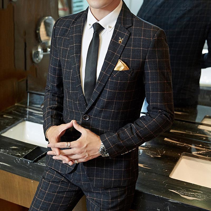 Smart Business Men' Suit Blazer Set 2021 Male Leisure Casual Plaid Formal Suit Professional Korean Slim Top Suits Custom Made
Smart Business Men' Suit Blazer Set 2021 Male Leisure Casual Plaid Formal Suit Professional Korean Slim Top Suits Custom Made