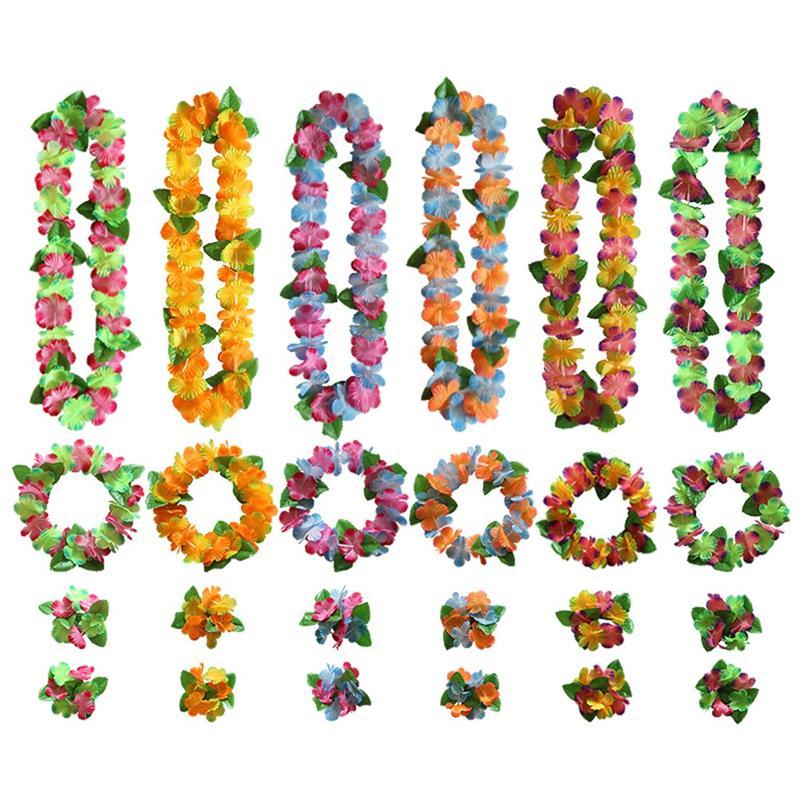 6pcs Hawaiian Garland Artificial Delicate Flowers Colored Wreath Headband Necklace Bracelet Set For Beach Party Fancy Dress, Mixed color 1
6pcs Hawaiian Garland Artificial Delicate Flowers Colored Wreath Headband Necklace Bracelet Set For Beach Party Fancy Dress, Mixed color 1