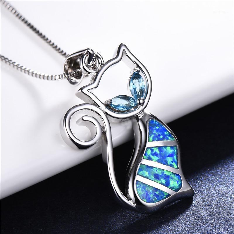 Boho Women Ladies Cat Eye Pendants Necklaces Blue Fire Opal Stone Choker Necklaces Fashion Silver Color Animal Necklace1
Boho Women Ladies Cat Eye Pendants Necklaces Blue Fire Opal Stone Choker Necklaces Fashion Silver Color Animal Necklace1