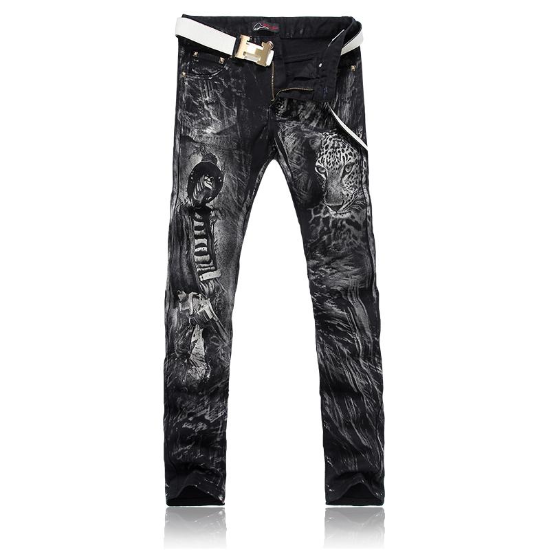 Men's West Cowboy Leopard Print Jeans Male Casual Slim Painting Pants Fashion Black Denim Long Trousers size 28-38
Men's West Cowboy Leopard Print Jeans Male Casual Slim Painting Pants Fashion Black Denim Long Trousers size 28-38