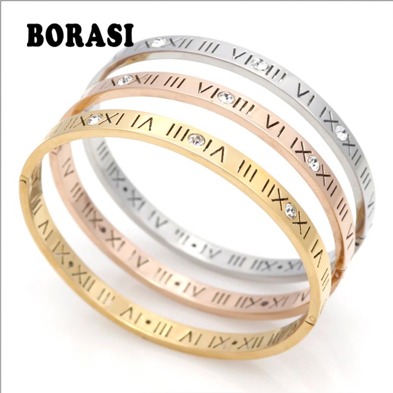 Hot Sale New Classic Design High Quality 6mm Zircon Roman Numerals Bracelets & Bangles Women Fashion Jewelry Bangles Wholesale
Hot Sale New Classic Design High Quality 6mm Zircon Roman Numerals Bracelets & Bangles Women Fashion Jewelry Bangles Wholesale