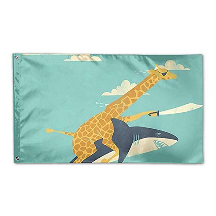 Funny Giraffe Shark Illustration Flag Double Stitched Flag 3x5 FT Banner 90x150cm Election Gift 100D Polyester Printed Hot selling!
Funny Giraffe Shark Illustration Flag Double Stitched Flag 3x5 FT Banner 90x150cm Election Gift 100D Polyester Printed Hot selling!