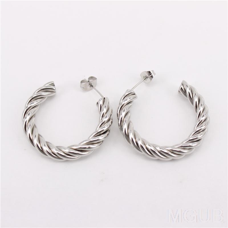 Hoop & Huggie Classic Diameter 30mm Earrings Gold Color 5mm Stainless Steel Earring Twisted Wire Casual Sports LH940, Golden;silver
Hoop & Huggie Classic Diameter 30mm Earrings Gold Color 5mm Stainless Steel Earring Twisted Wire Casual Sports LH940, Golden;silver