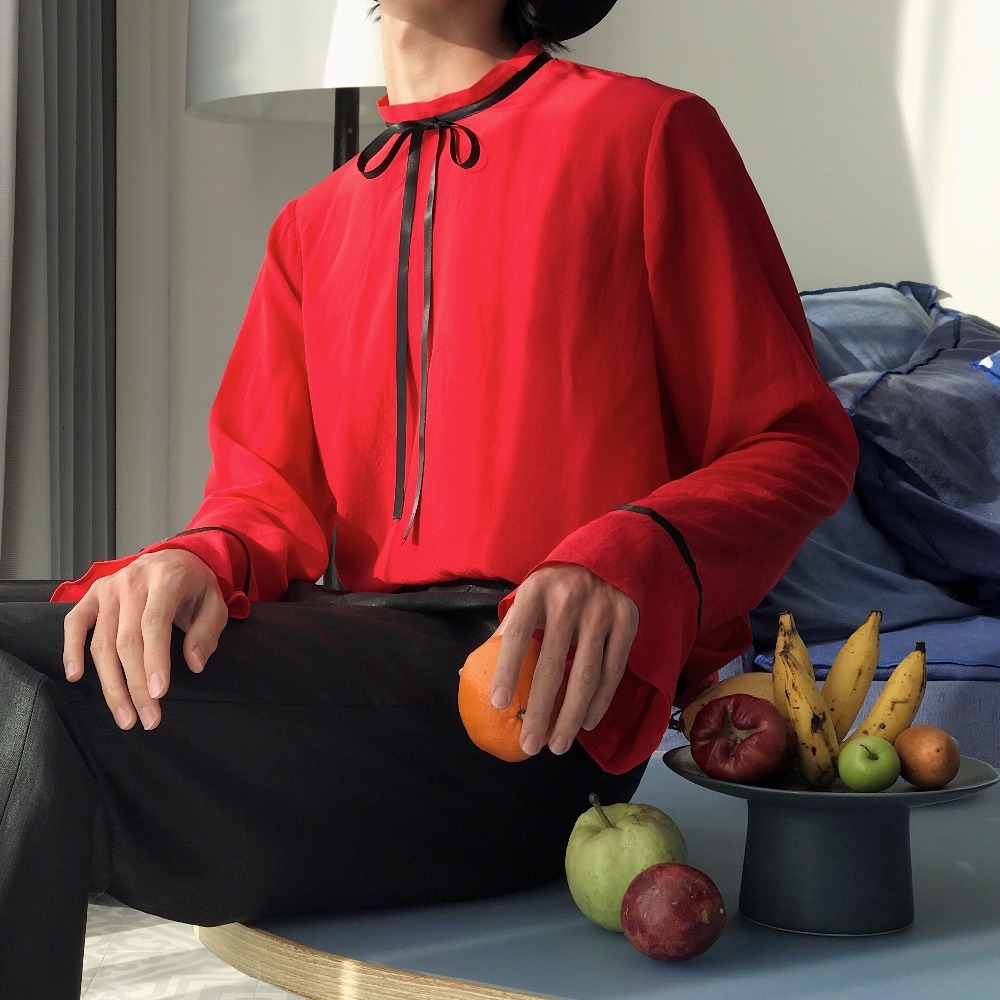 2021 Xs!! New Court Style Vintage Tie Knot of Men Women Temperament Satin Breathable Sunscreen Lovers Shirt KG2O, Red
2021 Xs!! New Court Style Vintage Tie Knot of Men Women Temperament Satin Breathable Sunscreen Lovers Shirt KG2O, Red