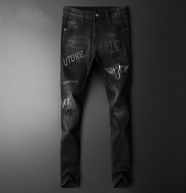 21ss men's brand designers jeans distressed ripped slim fit biker denim pants mens leisure fashion jeans am188, Blue
21ss men's brand designers jeans distressed ripped slim fit biker denim pants mens leisure fashion jeans am188, Blue