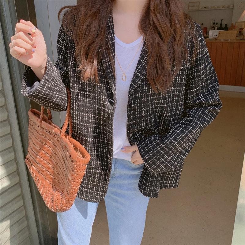 HziriP Autumn Chic Plaid Feminine Sweet 2020 Warm Women Woolen Elegant Loose Vintage Office Ladies All Match Coat Blazers, Black
HziriP Autumn Chic Plaid Feminine Sweet 2020 Warm Women Woolen Elegant Loose Vintage Office Ladies All Match Coat Blazers, Black