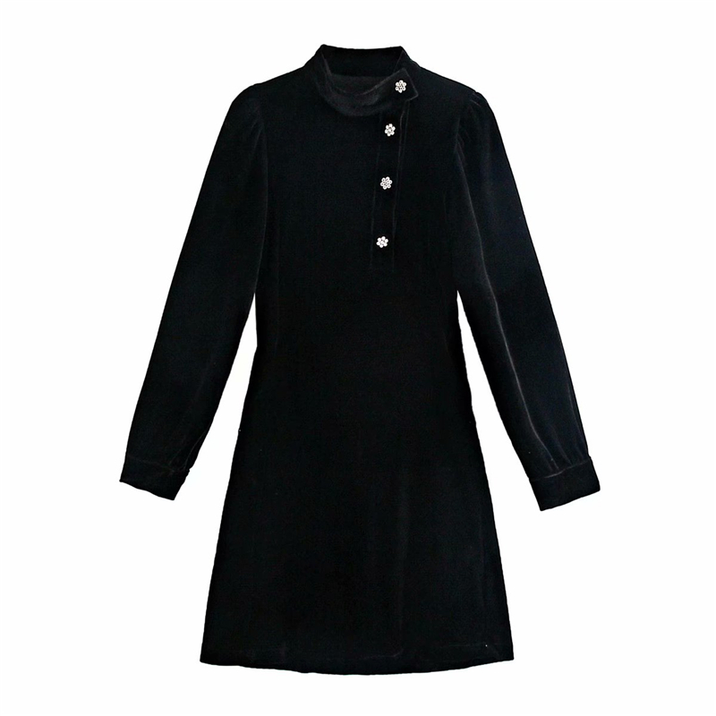 2021 New Elegant Female in Black Velvet Fashion Ladies Diamond Sweet Feminine Chic Turtleneck Mini Dress WV6U
2021 New Elegant Female in Black Velvet Fashion Ladies Diamond Sweet Feminine Chic Turtleneck Mini Dress WV6U