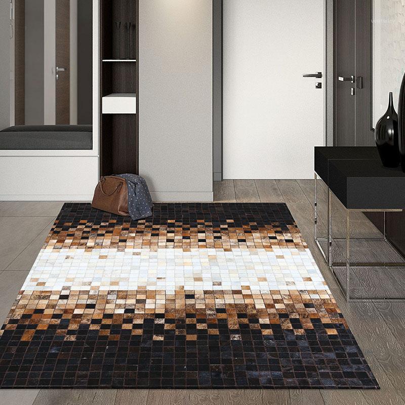 American style luxury cowhide plaid patchwork rug, natural calfskin fur carpet for living room decoration office carpet1, As picture
American style luxury cowhide plaid patchwork rug, natural calfskin fur carpet for living room decoration office carpet1, As picture