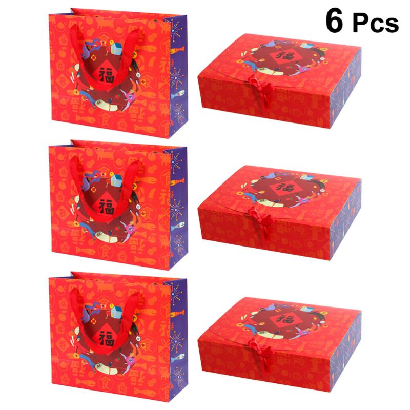 6pcs Chinese New Year Gift Box Packaging Case Gifts Tote Bag Paper Container Storage Pouch Party Supplies Small Size(Blessing To
6pcs Chinese New Year Gift Box Packaging Case Gifts Tote Bag Paper Container Storage Pouch Party Supplies Small Size(Blessing To
