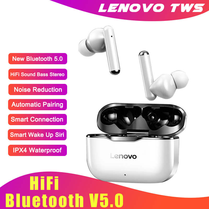 Original Lenovo LP1 TWS Wireless Earphone Bluetooth 5.0 Dual Stereo Noise Reduction Bass Touch Control Long Standby 300mAH
Original Lenovo LP1 TWS Wireless Earphone Bluetooth 5.0 Dual Stereo Noise Reduction Bass Touch Control Long Standby 300mAH