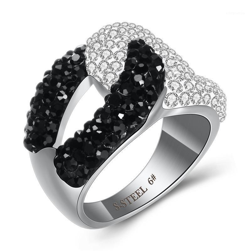 Band Rings Fashion 2022 Stainless Steel For Woman Girl Elegant Creative Black White Crystal Ring, Silver
Band Rings Fashion 2022 Stainless Steel For Woman Girl Elegant Creative Black White Crystal Ring, Silver