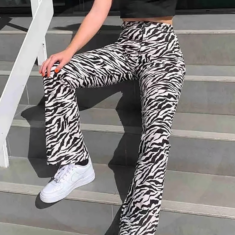 Womens Pants Autumn New Ins Style Animal Print High Waist Slim Casual Pants Tie Dye Streetwear Trouser, Black;white
Womens Pants Autumn New Ins Style Animal Print High Waist Slim Casual Pants Tie Dye Streetwear Trouser, Black;white