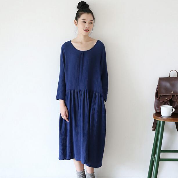 2020 Spring Summer vintage loose three quarter sleeve cotton linen dress,Comfortable soft cotton dress,plus size dress -6XL, Brown
2020 Spring Summer vintage loose three quarter sleeve cotton linen dress,Comfortable soft cotton dress,plus size dress -6XL, Brown