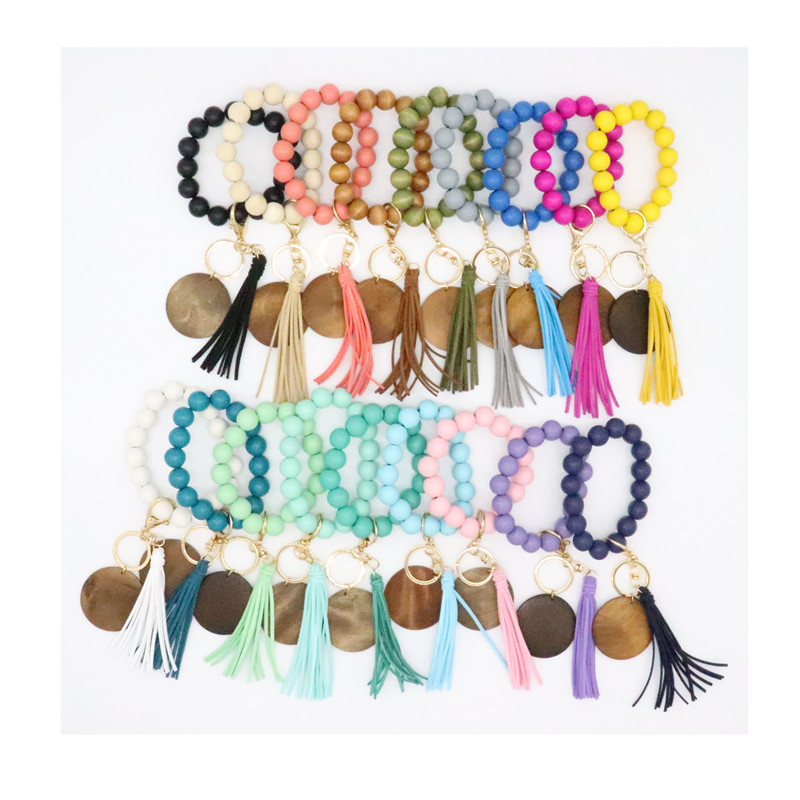Personalized Wood Elastic Beaded Bracelet Favor Wood Chips Tassel Keychain Multicolor Bangle Wristlet Jewerly for Women
Personalized Wood Elastic Beaded Bracelet Favor Wood Chips Tassel Keychain Multicolor Bangle Wristlet Jewerly for Women