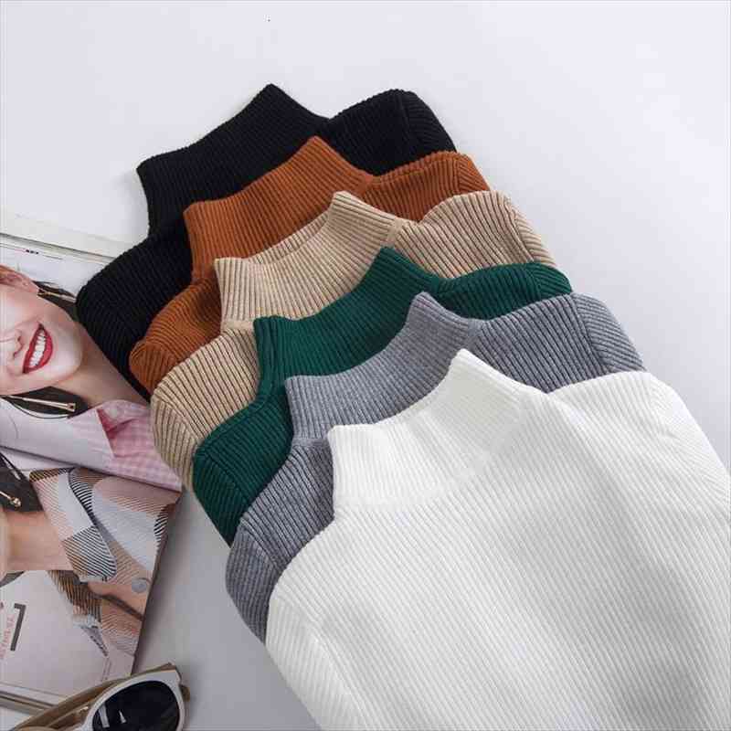 ins spring autumn women ladies knitted pullovers sweater elasticity casual jumper fashion turtleneck female pull clothes, White;black
ins spring autumn women ladies knitted pullovers sweater elasticity casual jumper fashion turtleneck female pull clothes, White;black