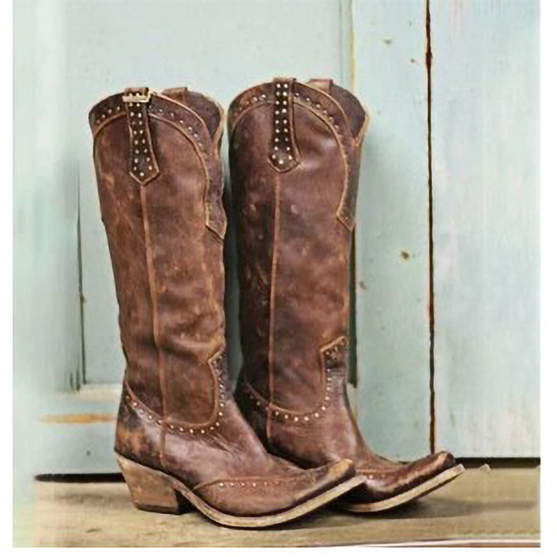 2020 Cowgirl New Leather Tips the Knee Foot Tall Women Square Heels Girl Shoes Long Winter Cowboy Boots Jx1s, The picture
2020 Cowgirl New Leather Tips the Knee Foot Tall Women Square Heels Girl Shoes Long Winter Cowboy Boots Jx1s, The picture