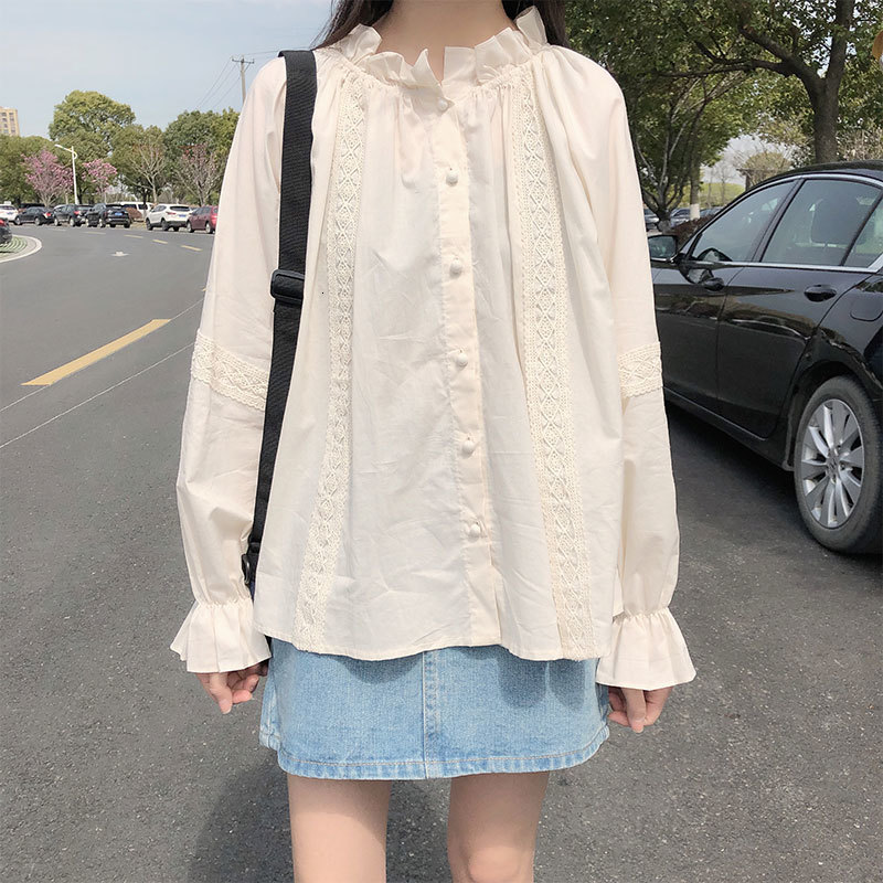 2021 New spring women tops and jumpers Shredded lace sweet sleeve long peter collar women's shirt (x1340) MKHM, Same pictures
2021 New spring women tops and jumpers Shredded lace sweet sleeve long peter collar women's shirt (x1340) MKHM, Same pictures